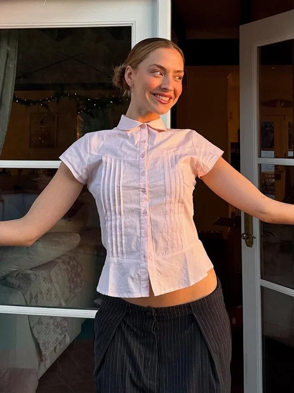 

Slim Fit Pure Color ort Sve irt Versatile Basic Design Casual Wear Summer irt Straight Cut Knitted Fabric No Ironing...