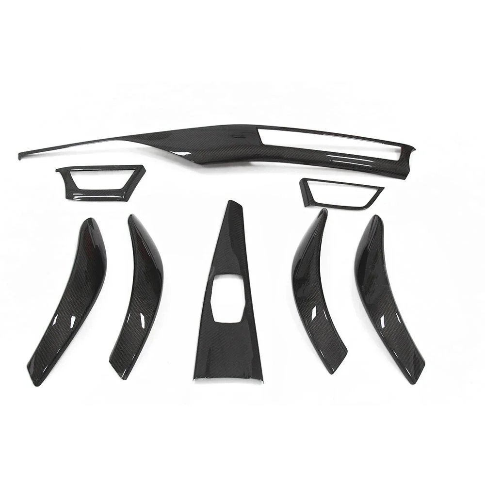 

8 шт. внутренняя отделка из углеродного волокна для BMW F30 F32/F33/F36, молдинговые накладки, дверная панель приборной панели, седан, только 4 двери 2012-2017