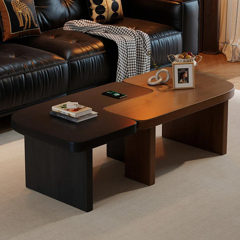 

Роскошный современный журнальный столик с деревянным декором для гостиной, дизайнерский передвижной приставной столик для письма, обеденный стол, мебель для дома