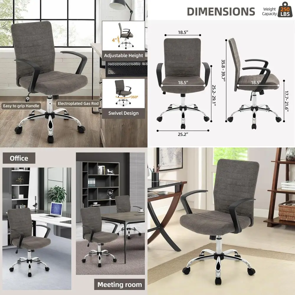 

Эргономичное офисное кресло с высокой спинкой, ребристой обивкой, подлокотниками, поворотным механизмом и колесиками, идеально подходит для руководителей, работы за компьютером, конференций и отдыха.