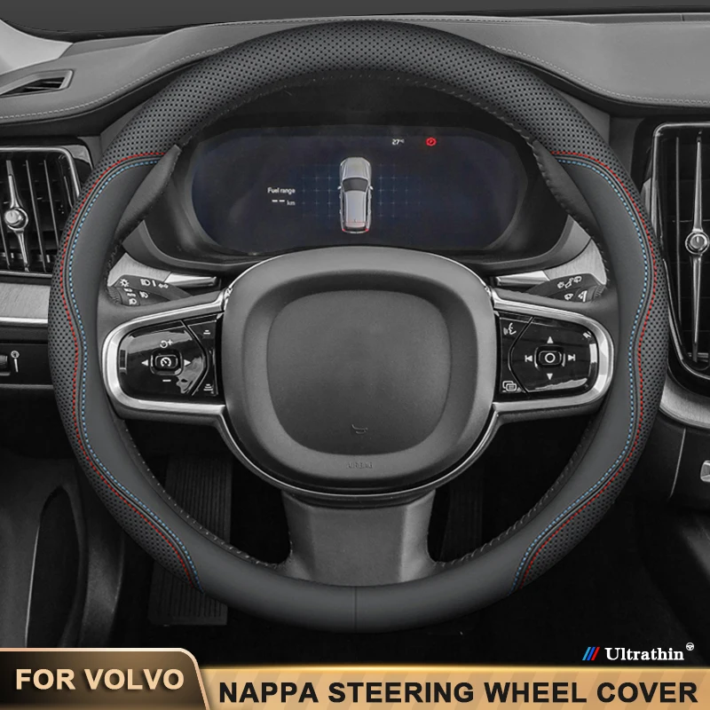 

For Volvo XC40 XC60 XC70 XC90 C30 C70 S40 S60 S80 S90 V40 V50 V60 V70 V90 EM30 EX90 Leather Car Steering Wheel Cover Accessories