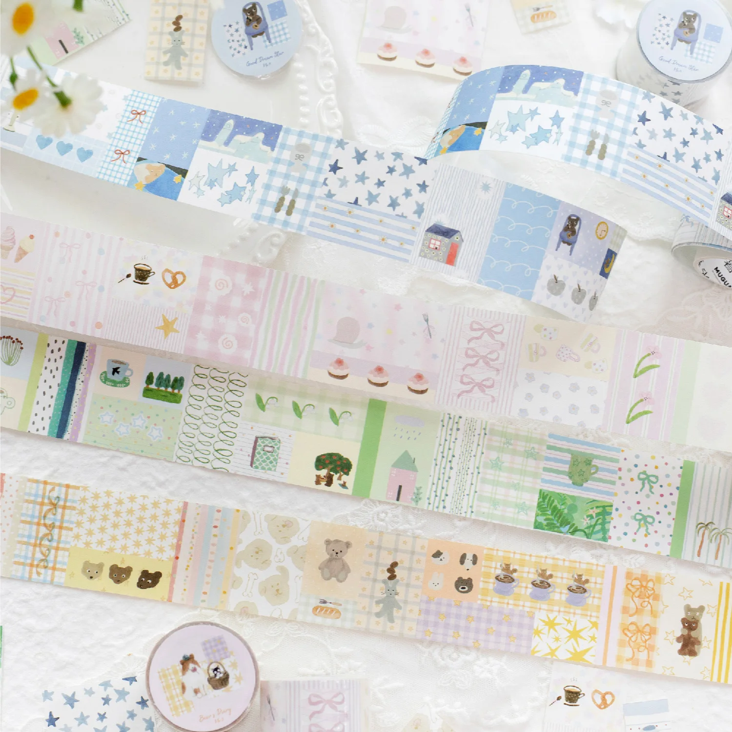 1pcs/1lot Decorative Adhesive Tapes Dream Seasons Junk Journal DIY Paper Japanese Masking Scrapbooking Stickers