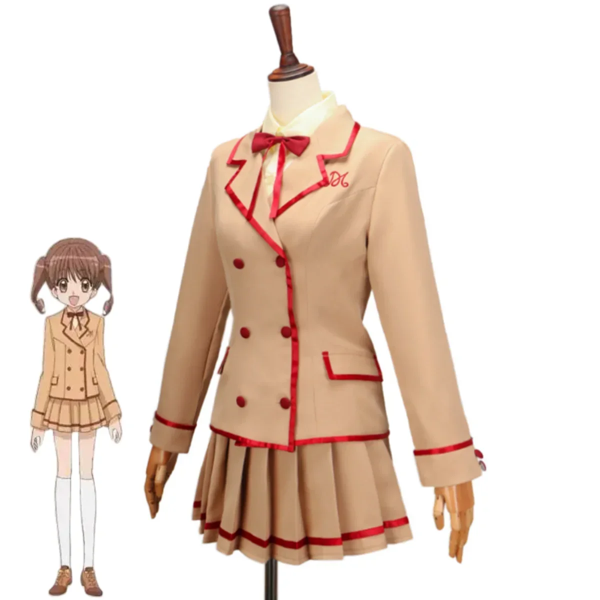Anime Yumeiro Patissiere Amano Ichigo Cosplay Costume Japan South Korea JK School Uniform Coffee Color Coat Woman Campus Suit