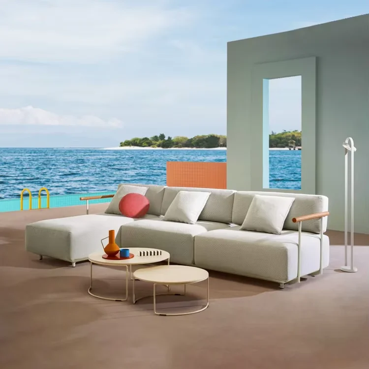 xx-Modern Outdoor Nordic Aluminum Alloy Sofa Coffee Table Set for Open Balcony Courtyard Leisure Office Terrace Living Room&