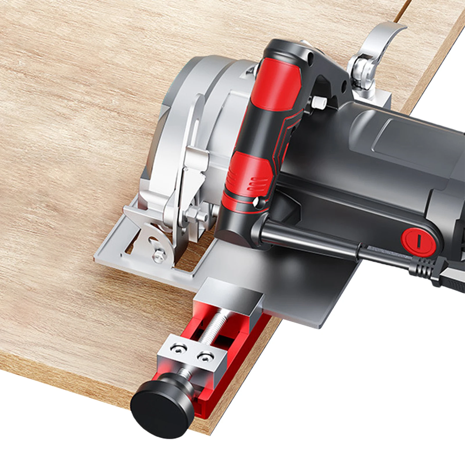 Cutting Machine Ruler Adjustable Width Circular Saw Track Guide Two-Way Buckle Locking Clamp for Woodworking Engraving Framing