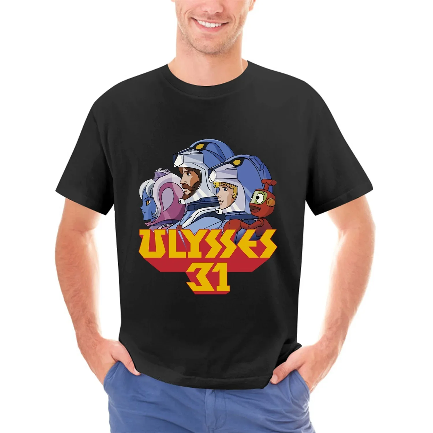 Camiseta Anime Odysseus, Premium Cotton Tees, DTG clássico, Ulysses 31, francês
