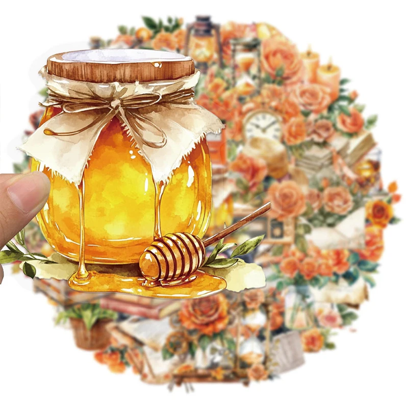 

50 шт. ретро оранжевый цветок граффити наклейки оранжевая роза цветочные наклейки DIY Скрапбукинг чашка воды багаж блокнот наклейки игрушки