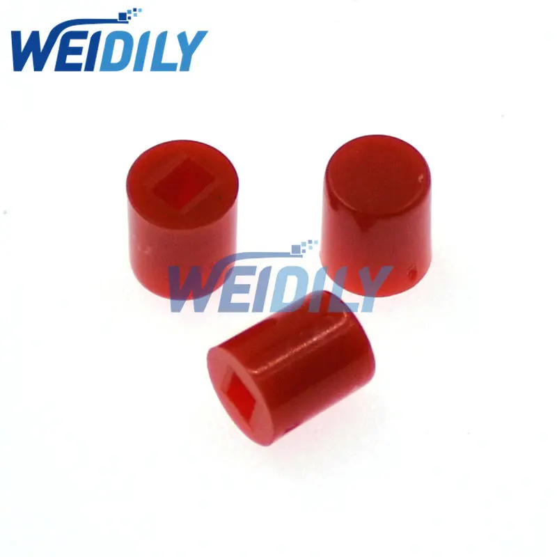 50PCS Tactile Push Button Switch Cap 6X7 6*7mm Applies to 8.5*8.5mm 8*8mm Non/Self-locking Switch Button Cap Red Color New