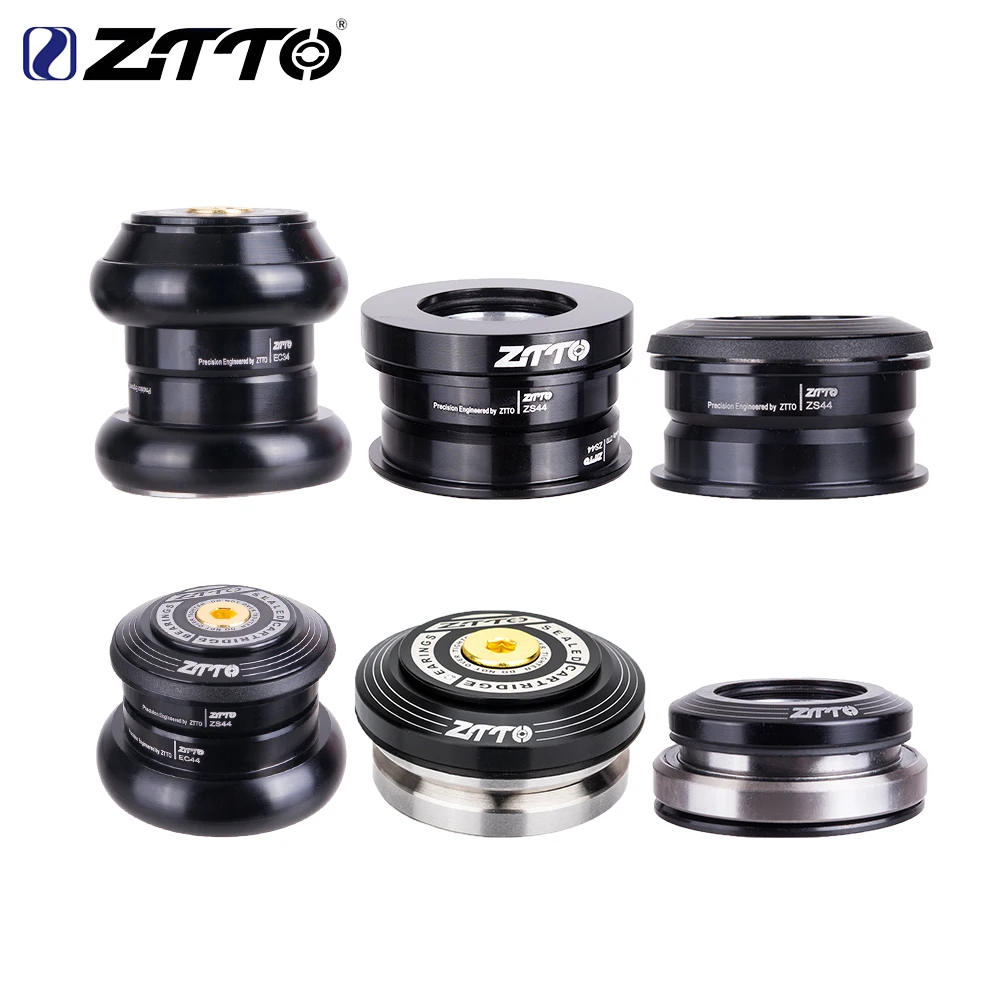 ZTTO MTB Road Bike Wewnętrzny bezgwintowy zestaw słuchawkowy Półintegrowany zestaw słuchawkowy CNC 1 1/8"-1 1/2" Uszczelnione łożysko Prosty widelec stożkowy
