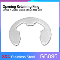 GB896 304 Stainless Steel Open Retaining Ring M2 M2.5 M3 M4 M5 M6 M8 M9 M12 M15 Split Washer E-type Circlip