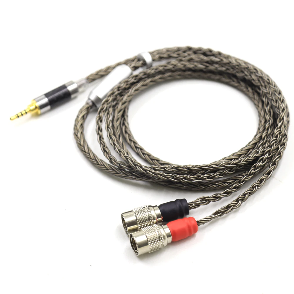 Gun-Color 16 core Audio Cable Headphone Upgrade Cable For Dan Clark Audio Mr Speakers Ether Alpha Dog Prime