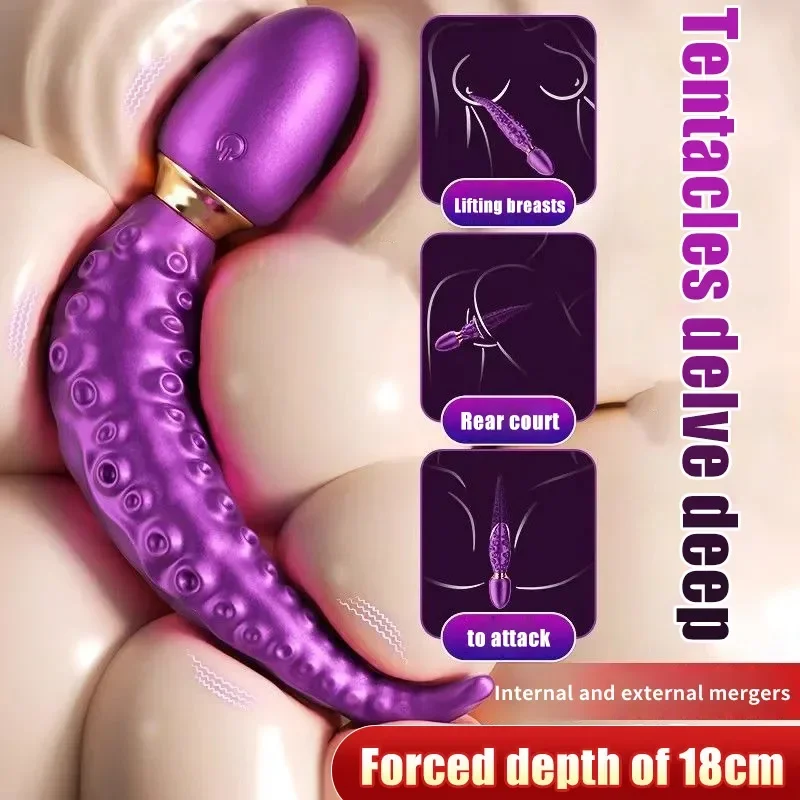 Vibrating Realistic Monster G-Spot Dildos Octopus Vibrator with 7 Powerful Mode Adult Sex Toys for Women Anal Vagina Stimulation