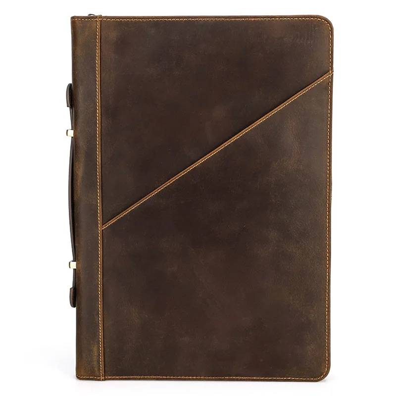 حقيبة محمولة لتخزين الكمبيوتر من Mac Book air13.3 بطبقة من جلد البقر متعددة الجيوب لتخزين الكمبيوتر