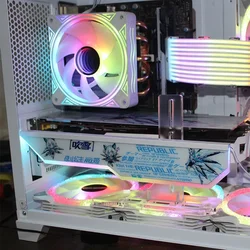 4090 ARGB Video Card Bracket 5V 3pin VGA Holder AURA SYNC 3090 3080 GPU Stand,Customized PC Gamer Cabinet Decorative Support