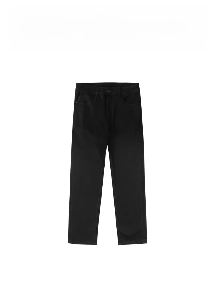 

BAIRBAOLIY High-End Straight Leg Men's Jeans Black Washed Slim Fit Modern Style Cotton Polyester Blend Moisture Wicking