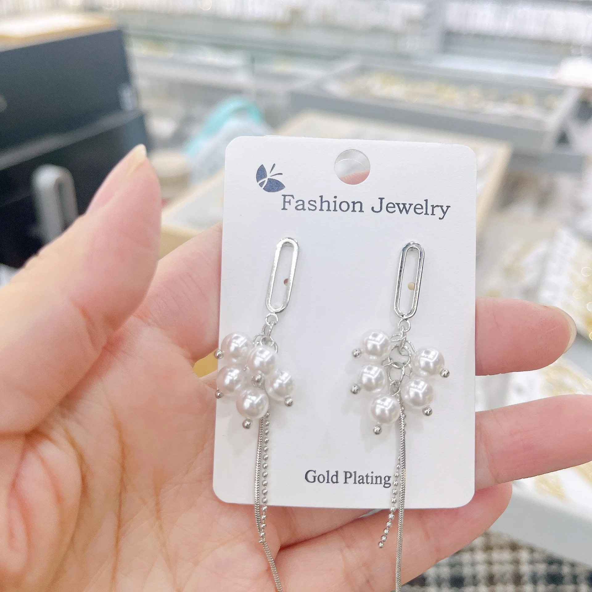 12 Pairs Tassel earrings with a pearl charm Plated Drop Earrings Fashion Jewelry Set Birthday Gift Accessories