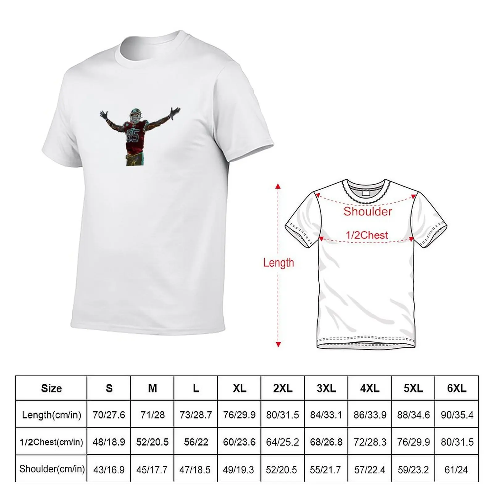 Neon George Kittle - 85 - Celebration T-Shirt Luxury man man clothes mens tall t shirts