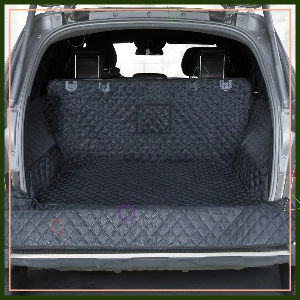 

Waterproof SUV Pet Cargo Liner with Bumper Flap, Non-Slip Dog Seat Mat for Sedans Vans, Large Universal Fit