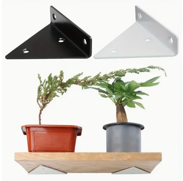 1/2PCS Iron Triangle Storage Shelf Wall Mounted Metal Shelf Invisible Triangle Thickened Corner Brace Flat Shelf Home Tools