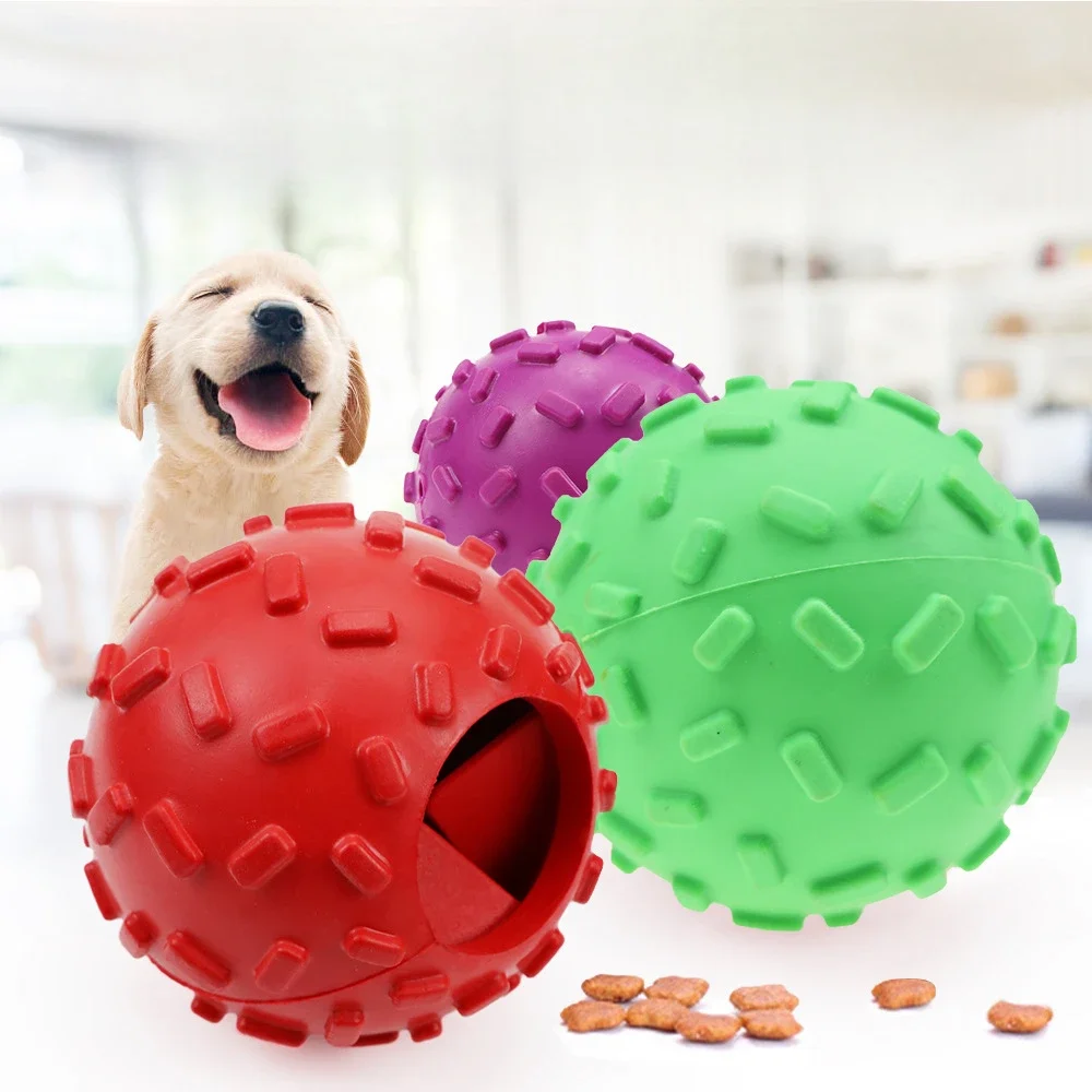 Dog Grinding Teeth Toys Chew Toys Cleaning Teeth Anti Bite Interactive Training Leaking Food Balls Toys Slow Food Pet Products