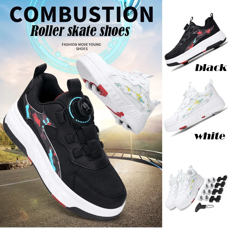 Fashion led light roller skates shoes High quality roller skates boys and girls size 28-40 wheel sneakers