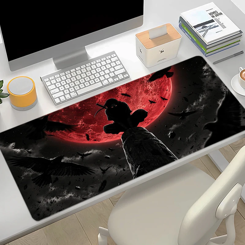 Mouse Pad Gaming Accessories Anime N-Naruto Uzumaki Uchiha Itachi Keyboard Desk Mat Gabinete Gamer Mousepad Black Mouse Mats