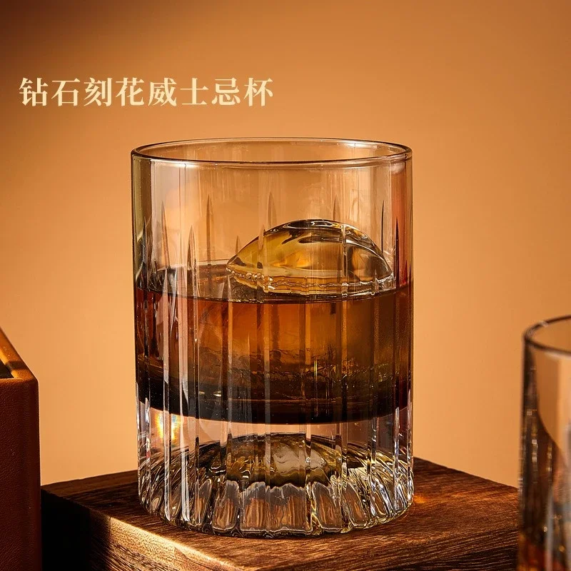 Copa de whisky de cristal K9 de alta gama francesa, exquisita taza de vino extranjera tallada a mano