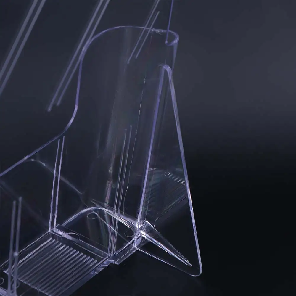 

A4 Size Brochure Holder Plastic Clear Filing Magazine Rack Desktop Organizer Slanted Back Flyer Display Stand Bookcase