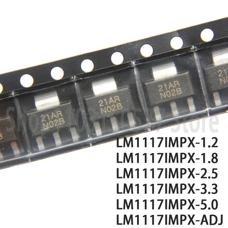 1ชิ้น LM1117IMPX-1.2 LM1117IMPX-1.8 LM1117IMPX-2.5 LM1117IMPX-3.3 LM1117IMPX-5.0 LM1117IMPX-ADJ-SOT-223