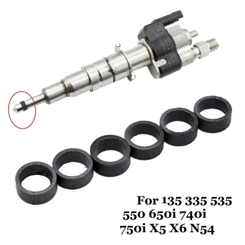 6Pcs Injector Seals For N54 135 535 750 13537585261