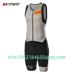 XTRIAT-Men's Triathlon Skinsuit, Cycling, Running, Bicycle, Jumpsuit Set, Sleeveless