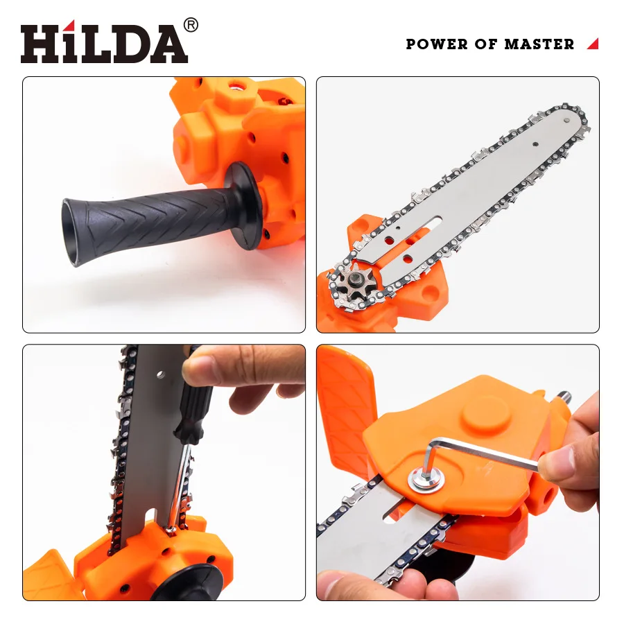 Hilda 4/6 Inch Electric Drill To Electric Chain Saw Adapter Portable Conversion Head Kits Attachment Woodworking Pruning Tools