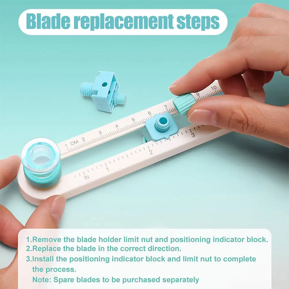 New Round Cutting Knife Adjustable 360 Compass Circle Cutter Scrapbooking Cutters Circular Paper