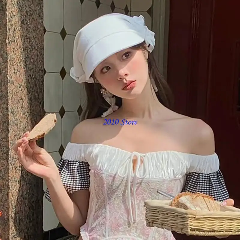F3MF أنيقة القطن قبعة البيسبول قبعة ناعمة Bandanas وشاح لرياضة السفر وارتداء كل يوم مطابقة للنساء الرأس