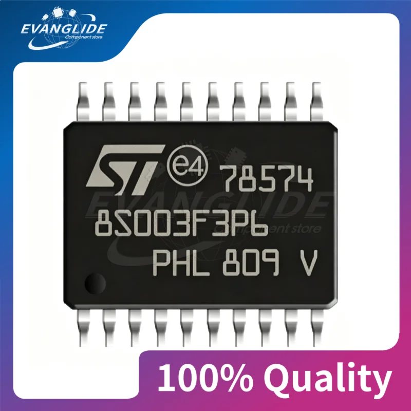 2 PCS/LOT STM8S003F3P6TR TSSOP-20 16MHz/8KB flash memory / 8-bit microcontroller