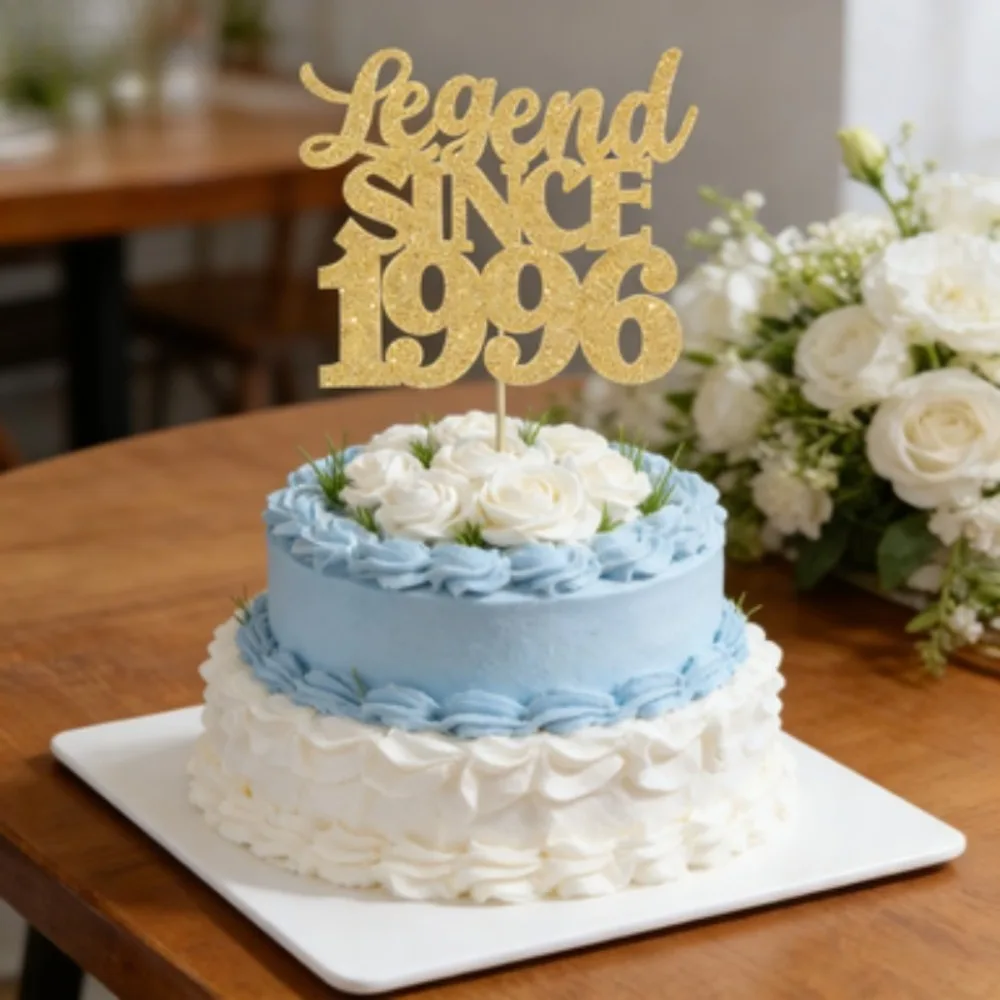 Adorno para Pastel de Cumpleaños de Edición Limitada, Decoración de Pasteles Vintage de 1996, para Celebraciones de Hitos