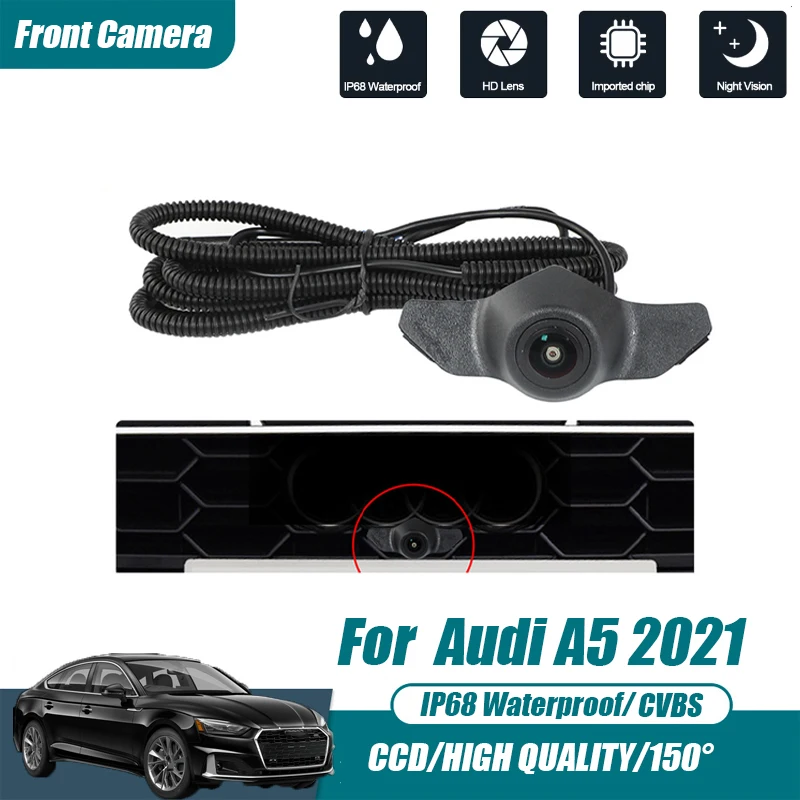 

Car Front View Parking CCD Night Vision LOGO Camera 150° Waterproof CVBS HD AHD For Audi A5 2021 Front Camera PAL NTSC CAM