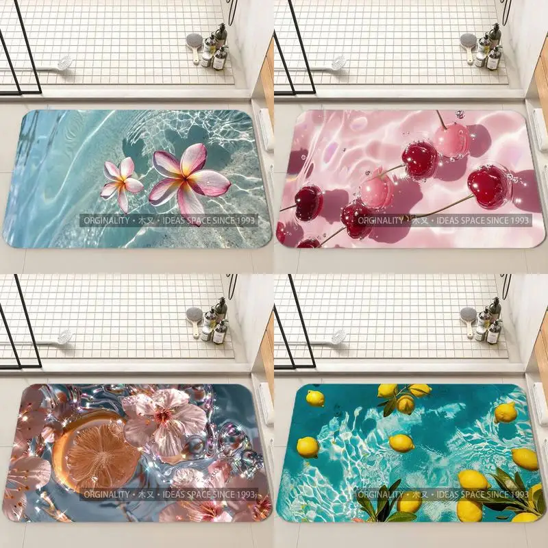 

Floating Water Plumeria Living Room Decoration Home Sofa Non-Slip Carpet Study Bedroom Tatami Children'S Soft Floor Mat