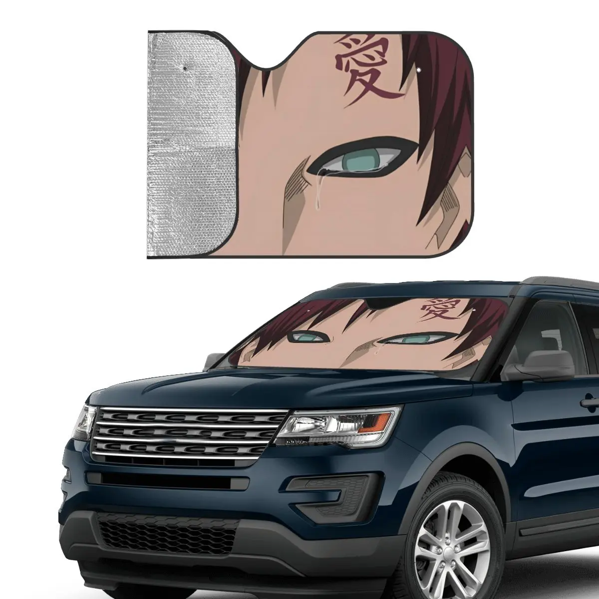 Naruto Yakushi Kabuto Sunshade Windscreen Foldable Car Front Windshield 70x130cm Sunshade Visor UV Protector