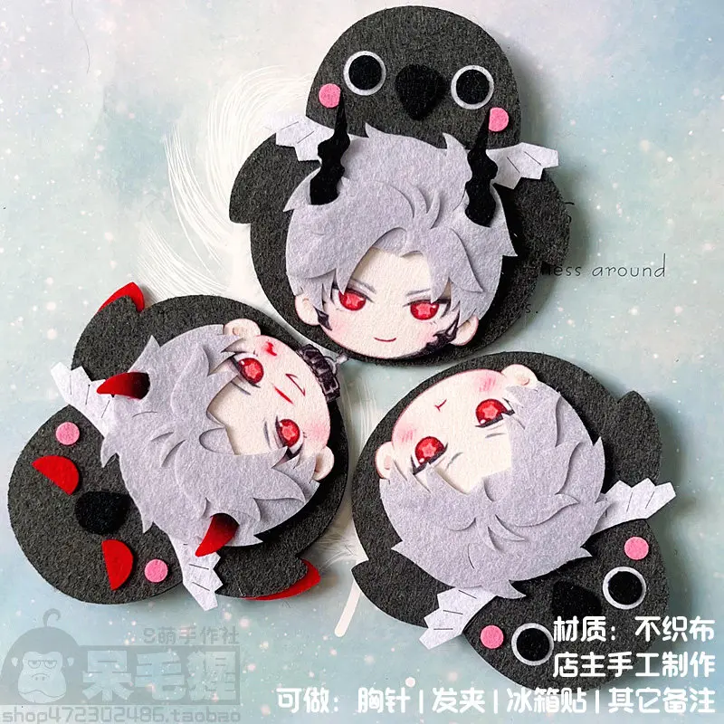 

Love and Deepspace Spot 2026 Anime Game Cos Sylus 8.5cm Unisex Cartoon Interesting Brooch Hairpin Fridge Magnet Giving