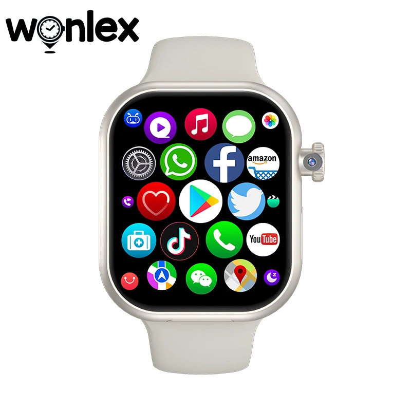 Wonlex 4G LTE Smart Watch GPS WiFi Android8.1 Ai Voice Assitance 3+32GB Storage Rotary Camera 4G Global Call Smartwatch