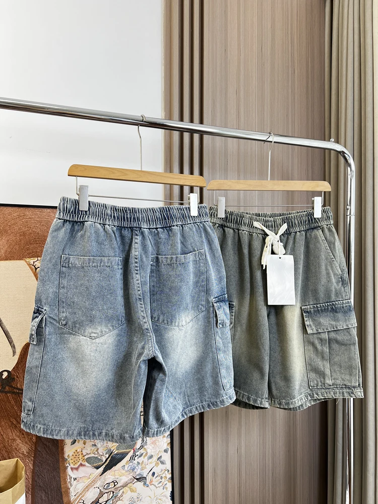 الرجعية الأمريكية Waed عارضة الرجال الصيف orts كبيرة كيت الدنيم الشبابية Vitali Sle تنفس العادية رقيقة