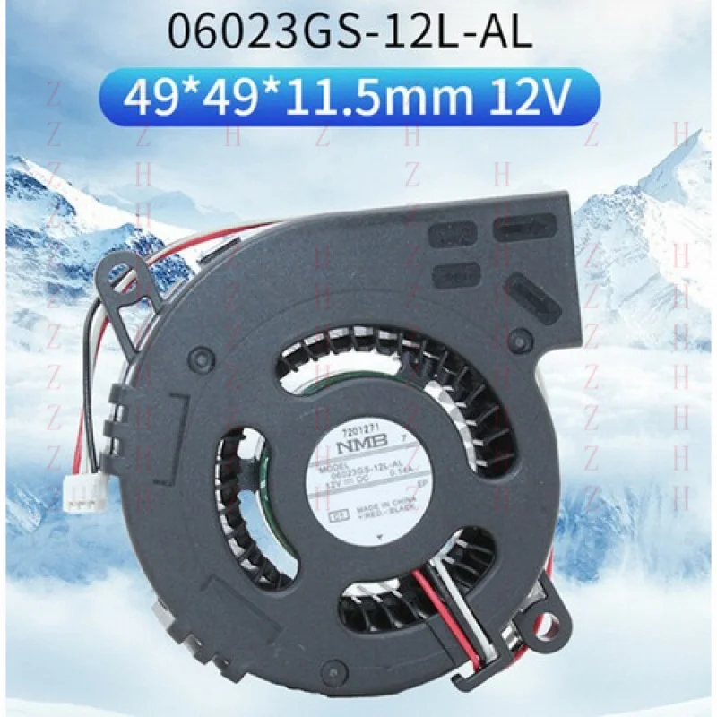 

XXZ for NMB 06023GS-12L-AL 6023 12V 0.14A 6 Cm Mute Cooling Blower Turbo Fan
