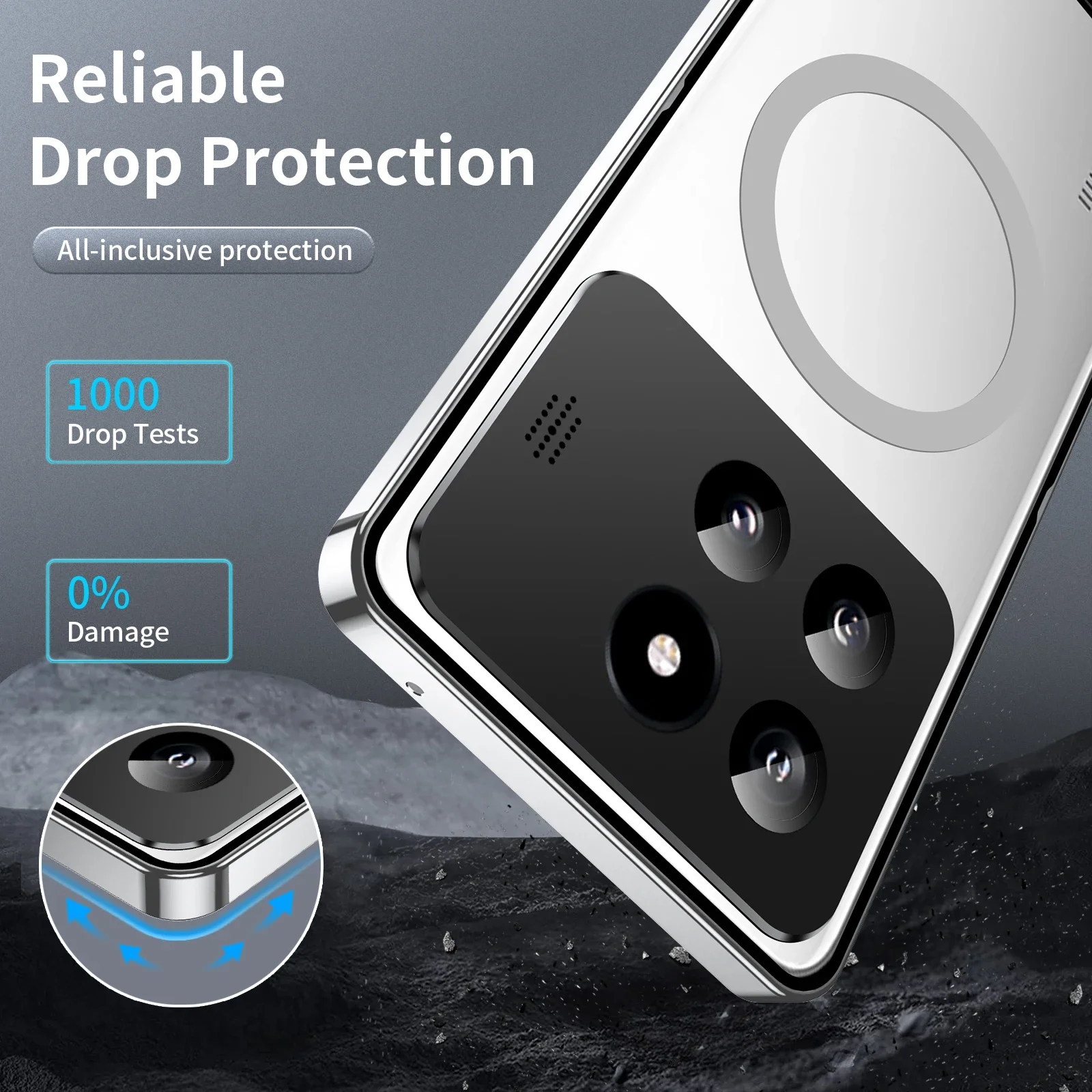 For xiaomi mi 14Pro aromatherapy magnetic magnet metal phone case and Mi 14 Magic Shield Aromatherapy magnetic protective case