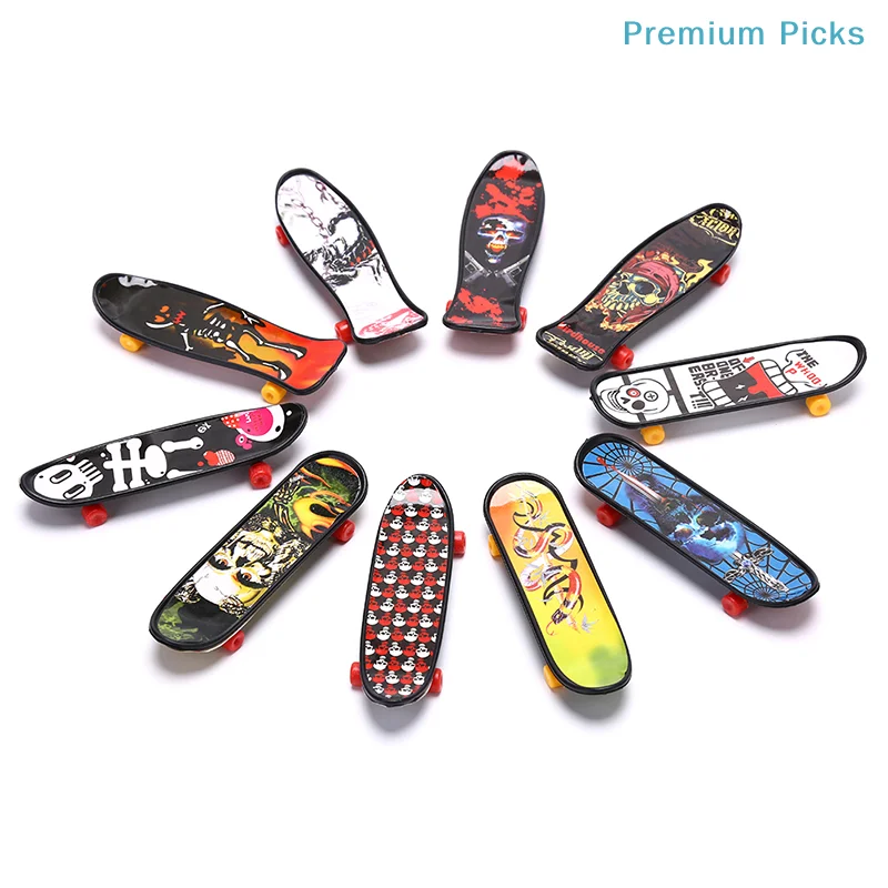portablePlastic Mini Skate Finger Skateboarding Fingerboard Novelty Toys For Boys Gifts