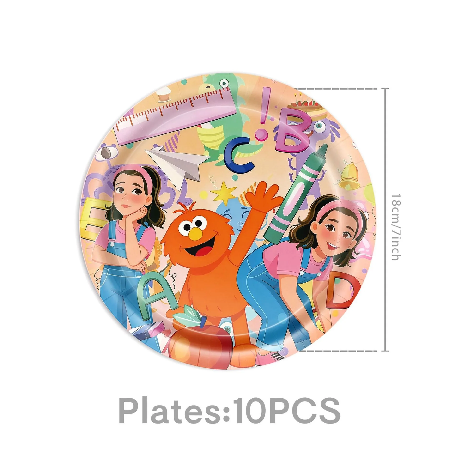 Rachel Teacher Theme Party Disposable Tableware Set Cups and Plates Paper Party Decoration Supplies Party Baby Baptism Supplies