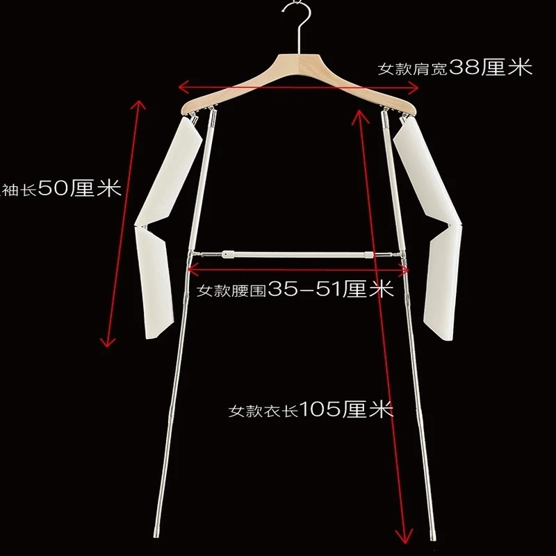 Portable Styling Hanger Combo for Fashion Photography Foldable Invisible Design for Creative Clothing Displays