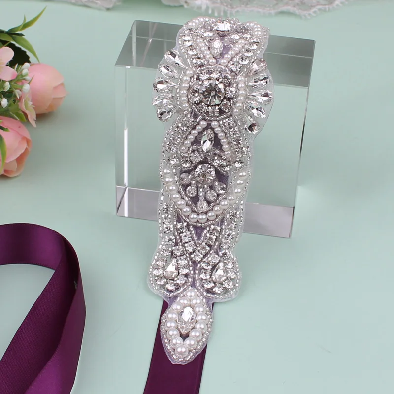 Cintura da sposa in cristallo argento per donna Elegante cintura per abito da sposa con pietre Nuovi accessori per abiti da cintura da sposa con perle di strass