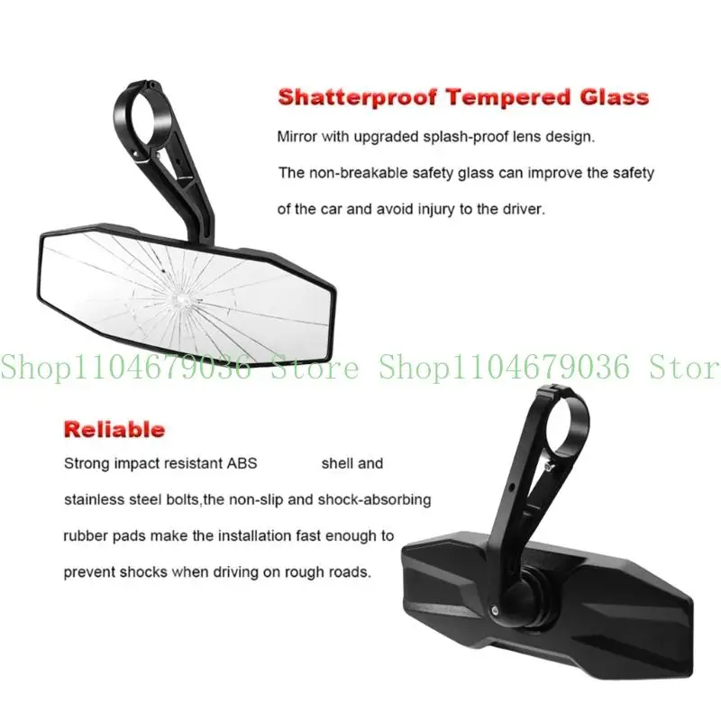 652F Multifunction ATV Safety Mirror Compact & Sturdy Rearview Mirror for 900 1000