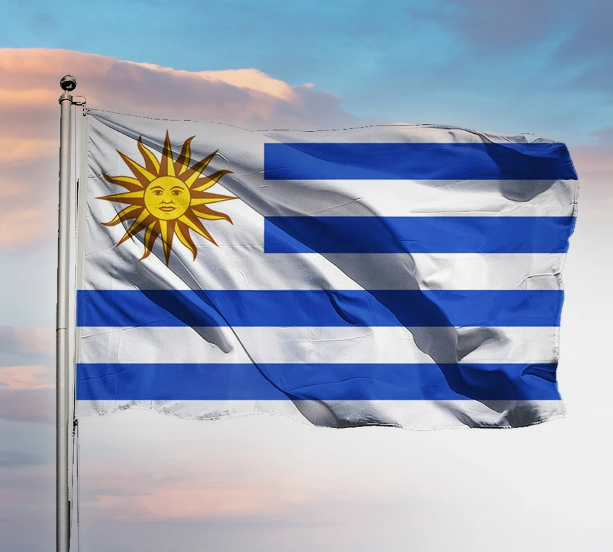 URY UY Uruguay Flag 90X150cm Polyester UV Fade Resistant Uruguayan National Flags For Activity/parade/Festival/Decoration